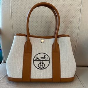 Upcycled/Upcrafted Hermes garden party style tote